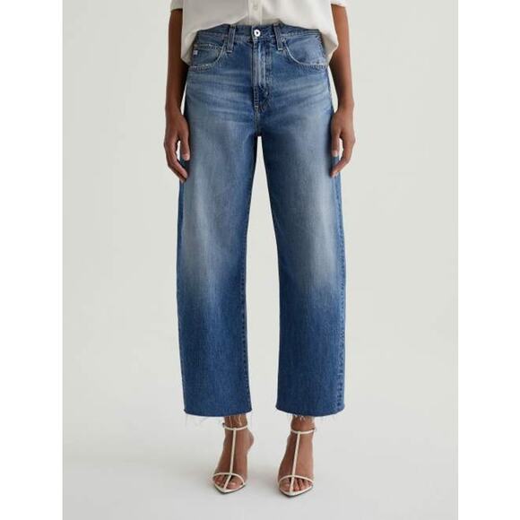 Ag Adriano Goldschmied Denim - Adriano Goldschmied Women's 27 Gemini Hattie Crop High Rise Barrel Jeans K27-9